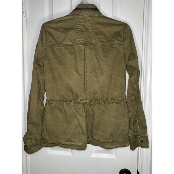 Abercrombie & Fitch Womens Size Small Military Outerwear Jacket Faded Army Green - Picture 2 of 10
